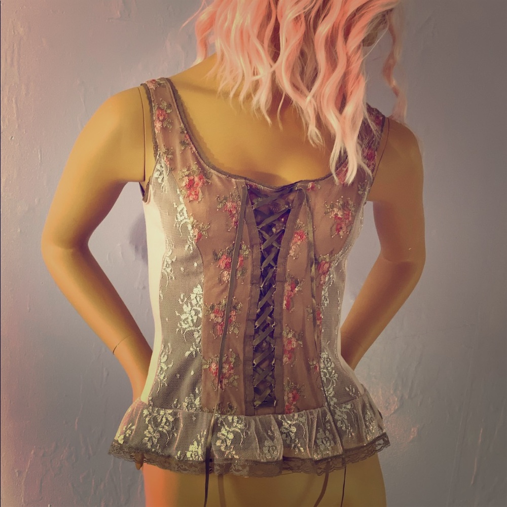 New York & Company Lace Shell Tank - Small